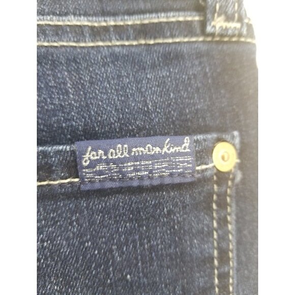 7 For All Mankind Dark Wash the Skinny Size 32 - Picture 3 of 8